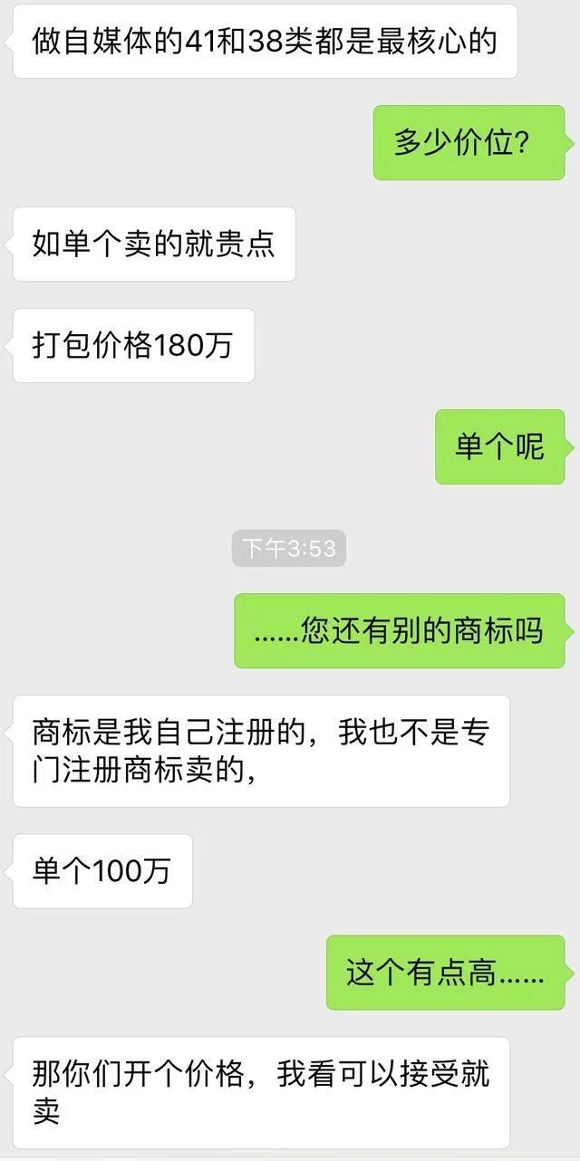 papi醬，你的商標已經被炒到180萬，你買嗎？